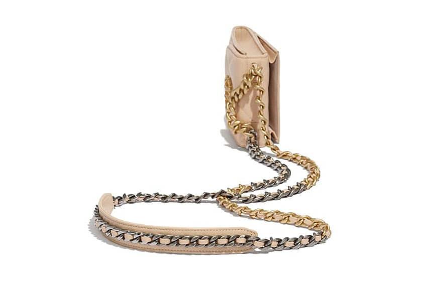 Chanel Clutch With Chain Mini Handbag Milk Tea Color