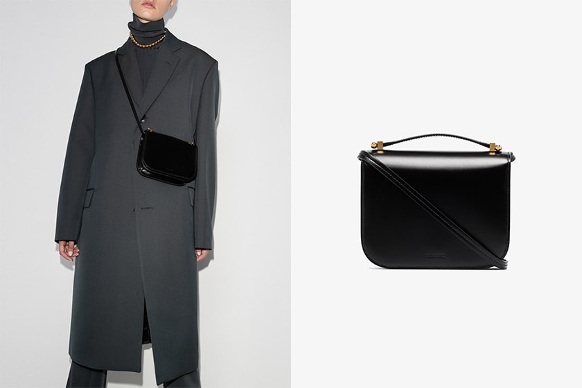 Jil Sander Black Red Cross Body Bag Browns