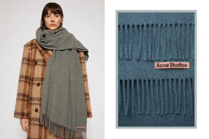 Acne Studios 圍巾悄悄換上粉紅標籤，令人不禁大呼可愛！