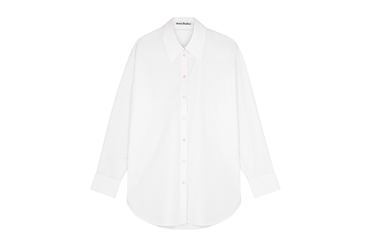 ACNE STUDIOS White cotton poplin shirt