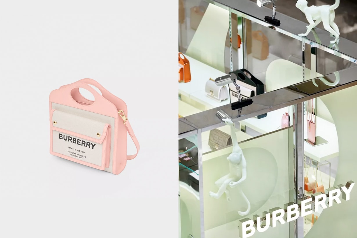 burberry taipei 101 pocket bag pink limited edition orange woven bag