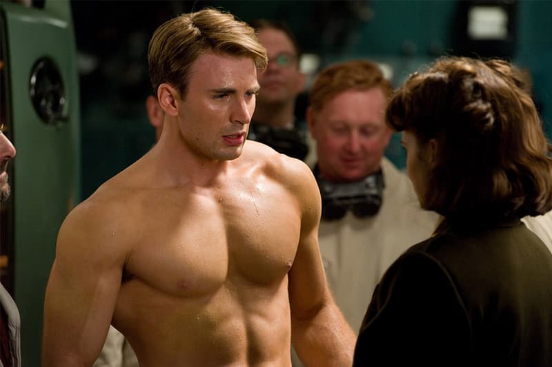 Chris Evans showed off his tattoo-filled torso shirtless Instagram Story