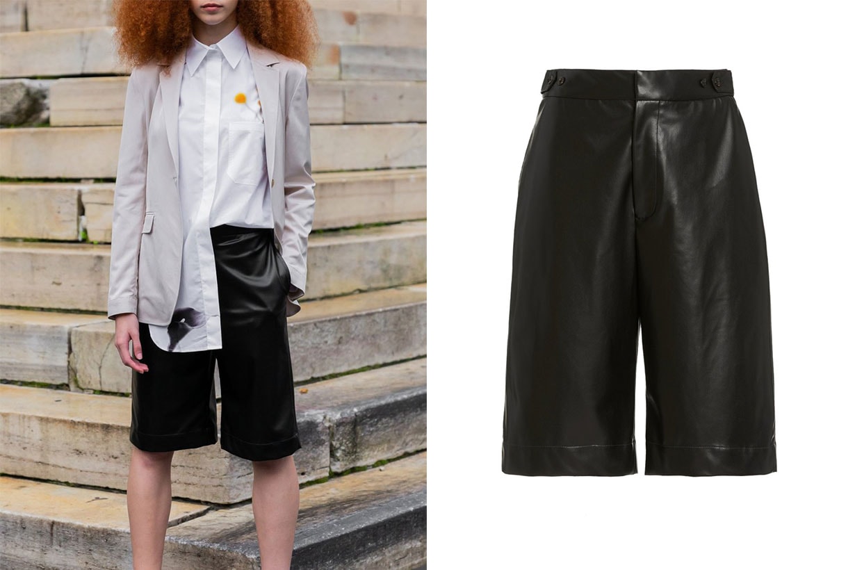 Deveaux Simone Vegan Leather Shorts