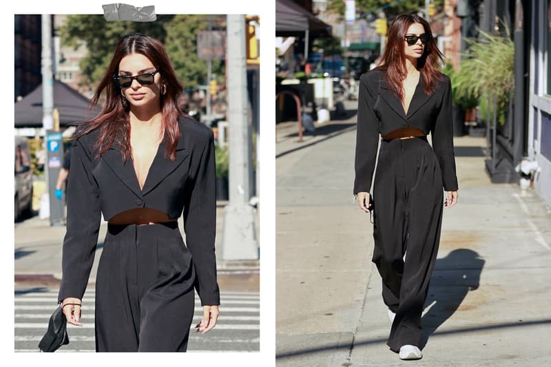 Emily Ratajkowski nasty gal suit street snap $75 affordable price