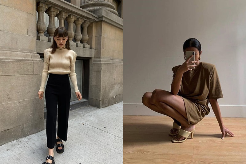 padded tee outfits fashion trend 2020