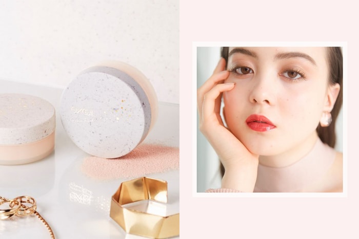 大理石紋+啞面質感包裝:Excel 升級版定妝散粉,化妝也順道護膚!
