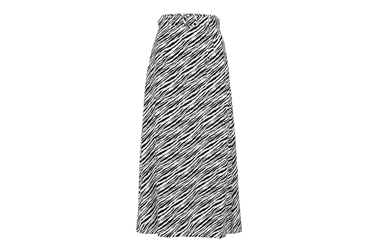 FAITHFULL THE BRAND Librisa zebra-print midi skirt