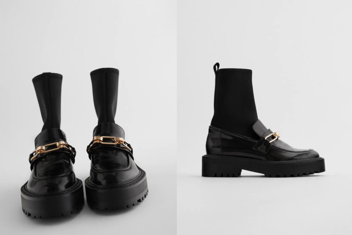 FLAT SOCK-STYLE LOAFER ANKLE BOOTS TRF