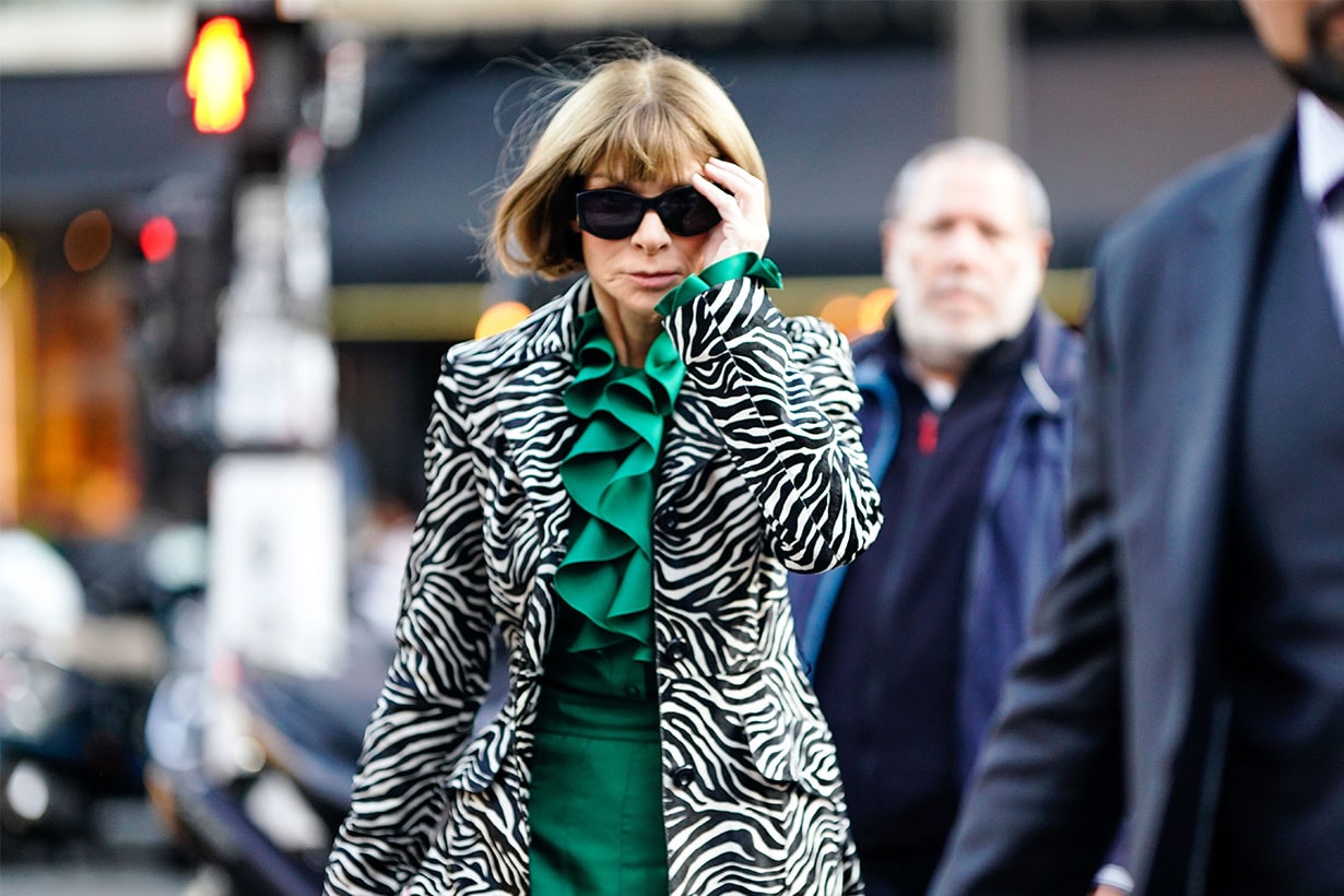 Anna Wintour is seen, outside Gucci, during Paris Fashion Week Womenswear Spring/Summer 2019, on September 24, 2018 in Paris, France.
