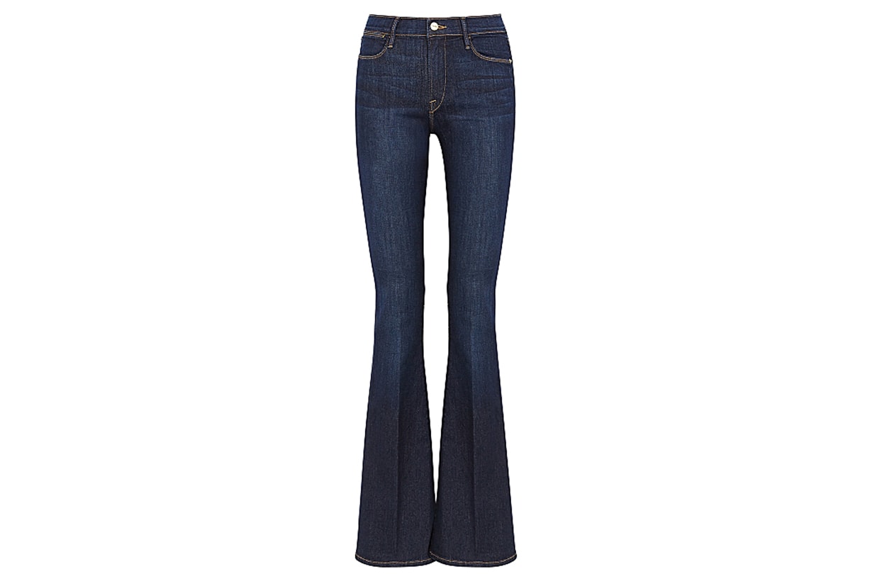 FRAME Le High Flare dark blue jeans