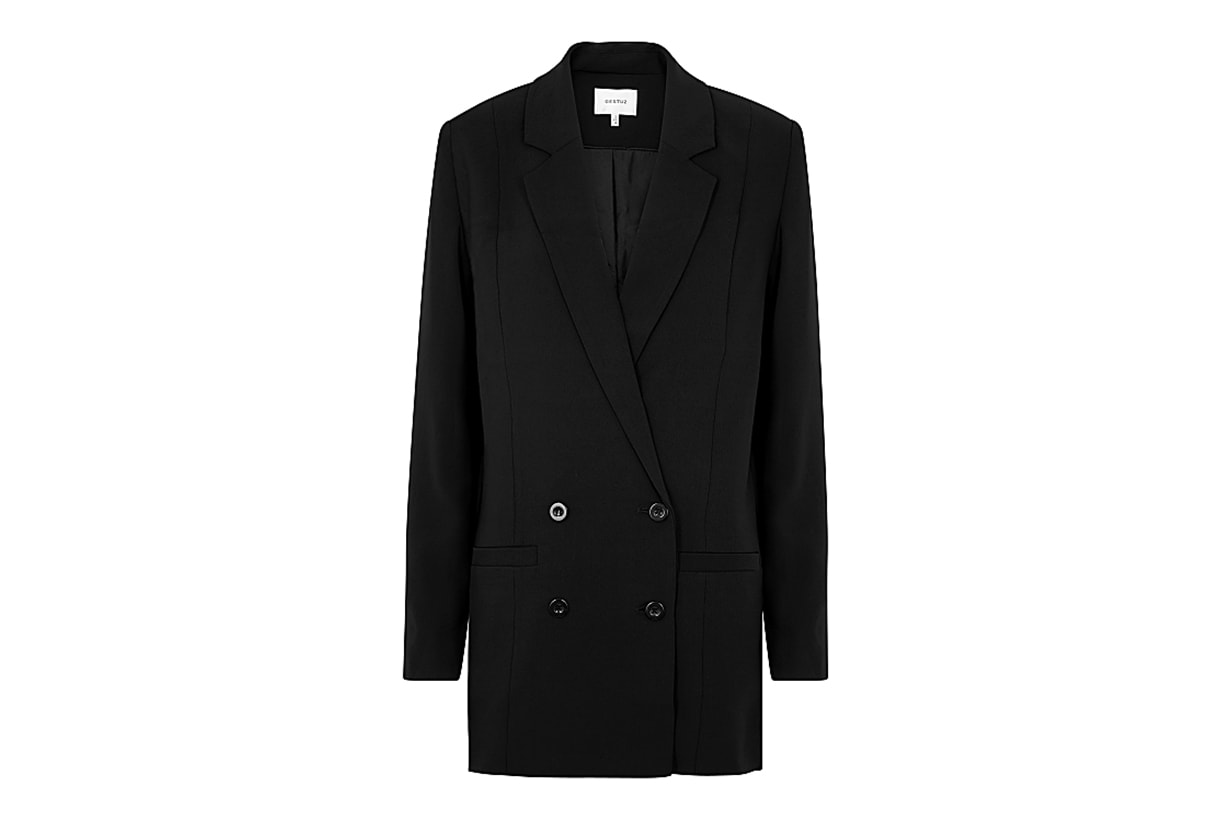 GESTUZ Joelle black double-breasted blazer