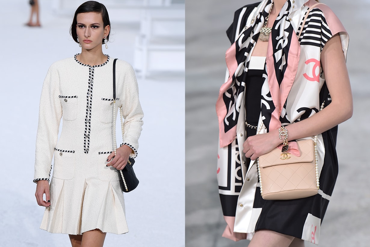 Chanel 2021ss Paris fashion week pearl handbags pfw