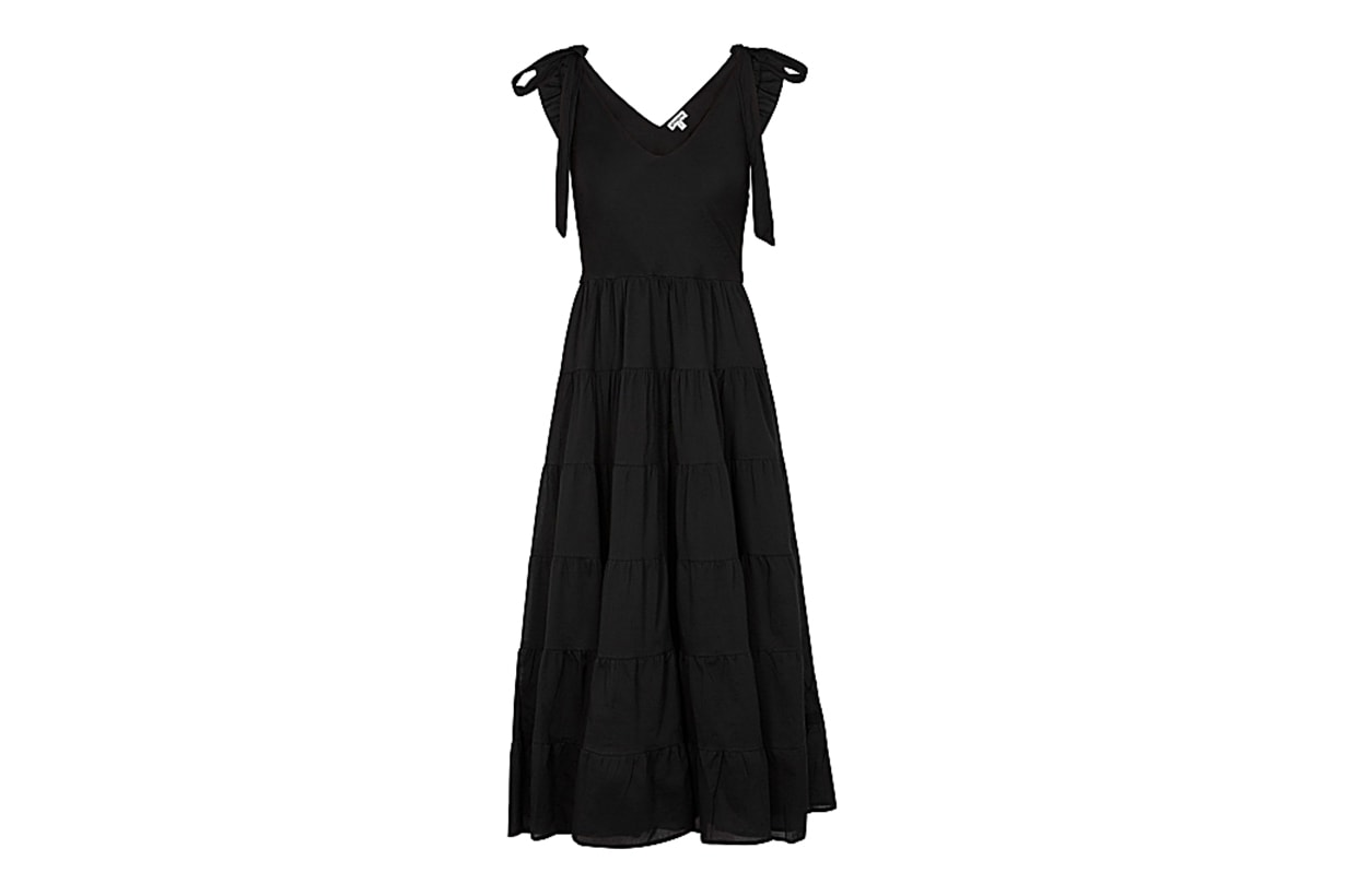 GIMAGUAS Elise black cotton maxi dress