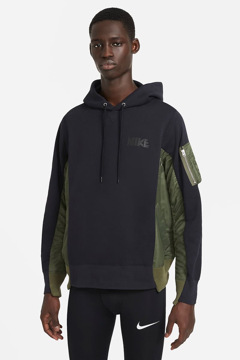 nike sacai chitose abe collaboration outerwear collection jackets puffers release date