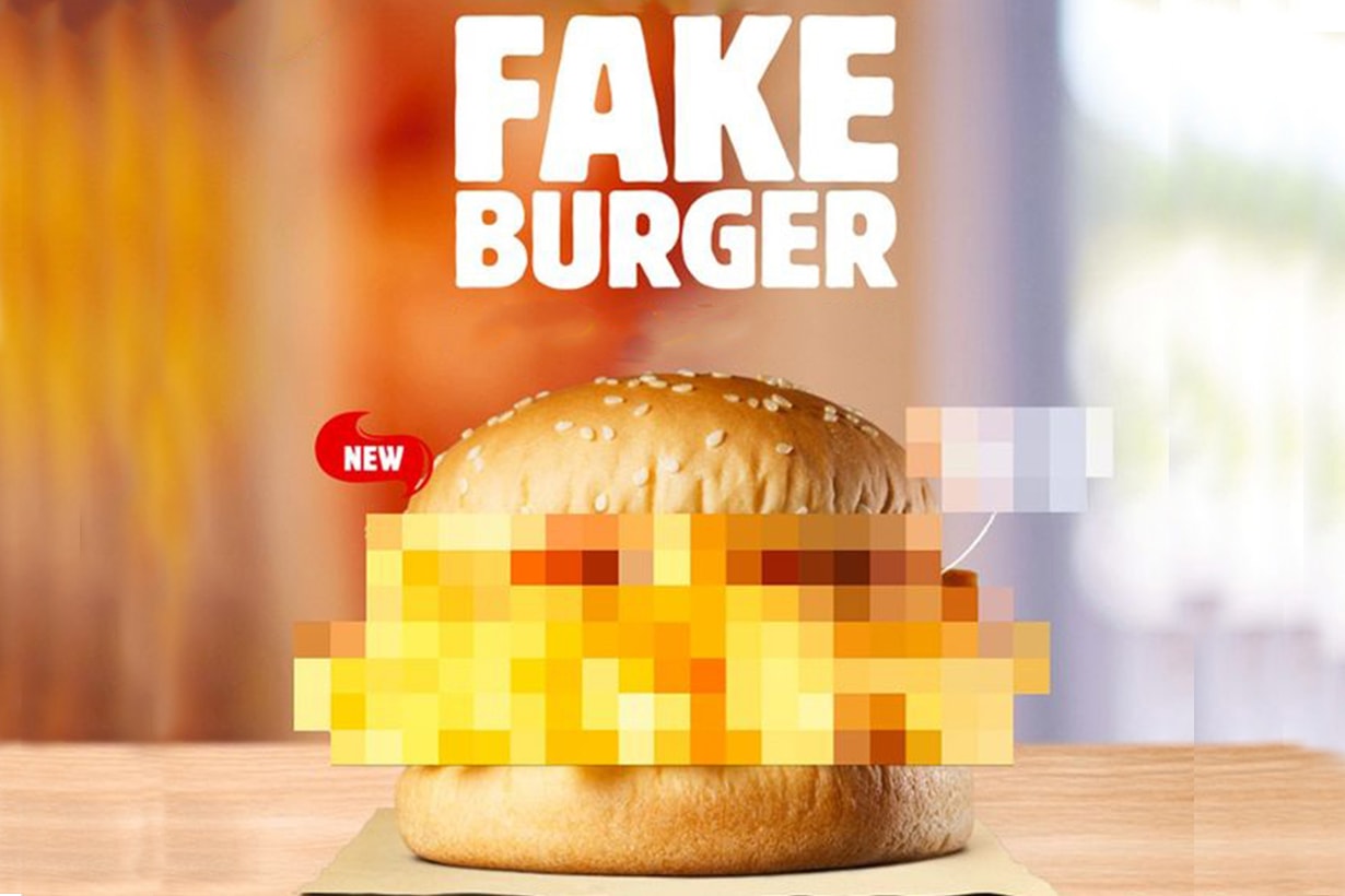 Japan burger king fake burger