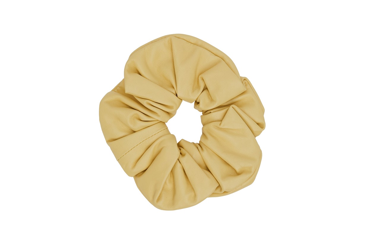 JIL SANDER Yellow Leather Big Scrunchie