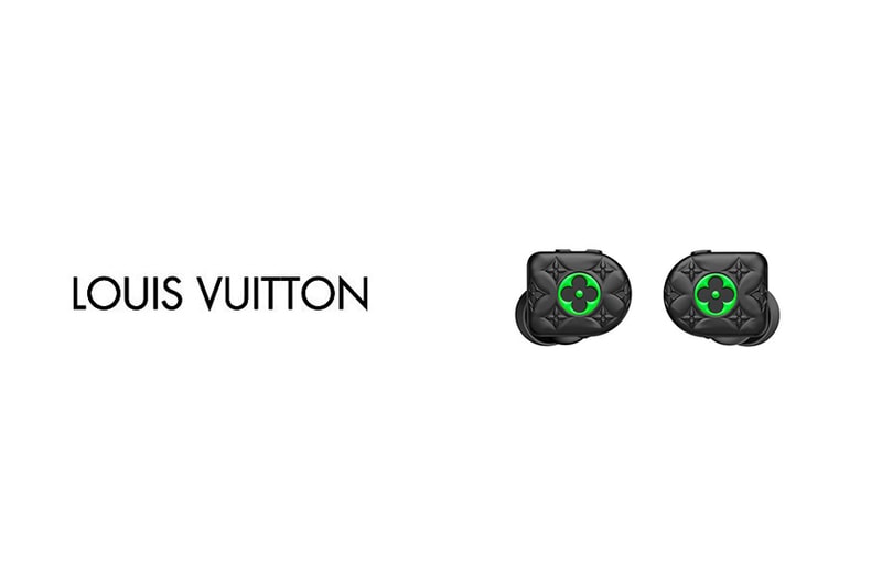 louis vuitton horizon black neon green monogram earphones virgil abloh
