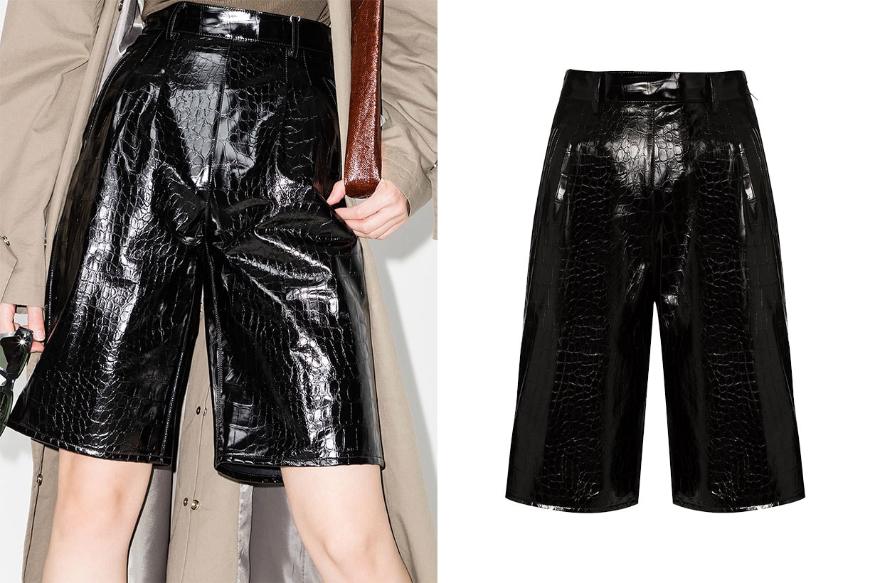 Maison Margiela Mock Croc Faux Leather Shorts