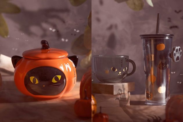 starbucks halloween singapore limited mugs cat lover 2020