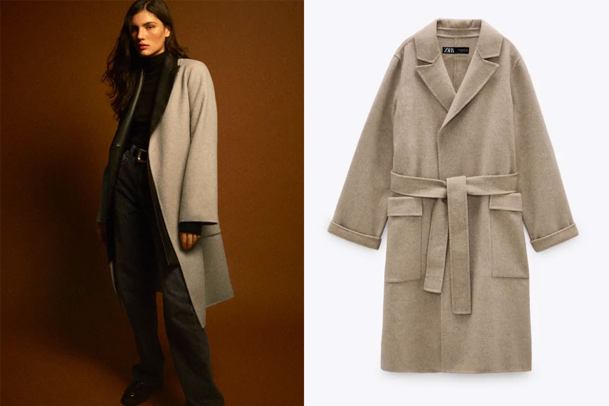 WOOL BLEND BELTED COAT