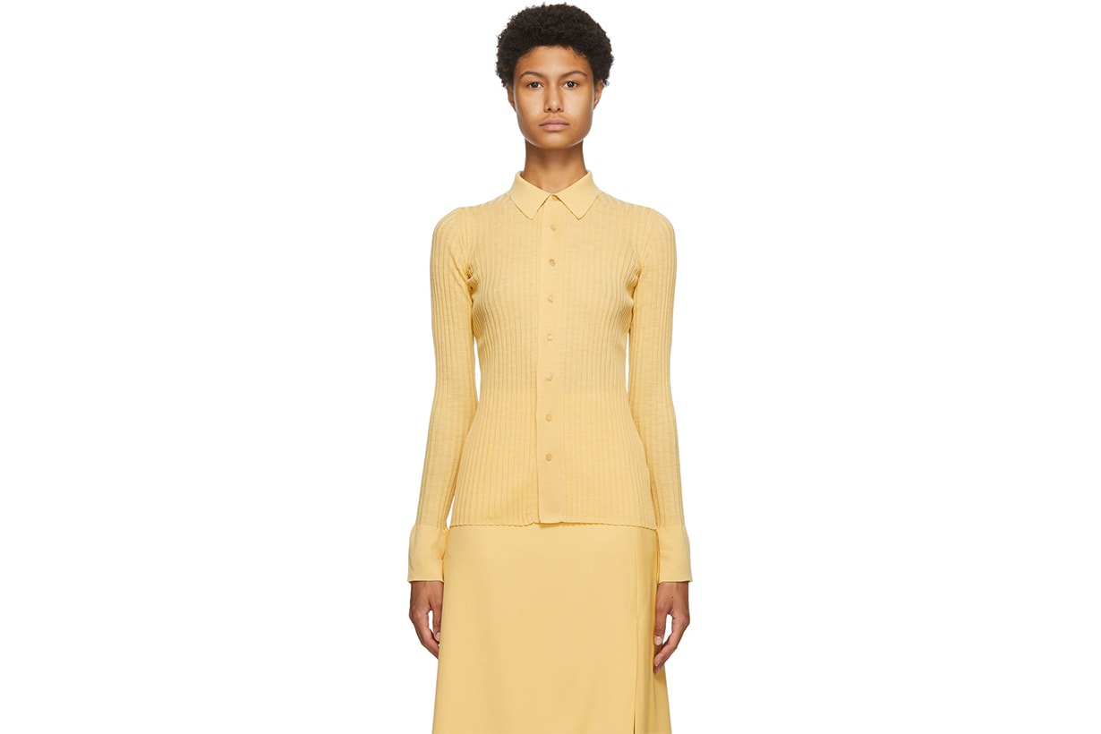 Yellow Sheer High-Gauge Shirt