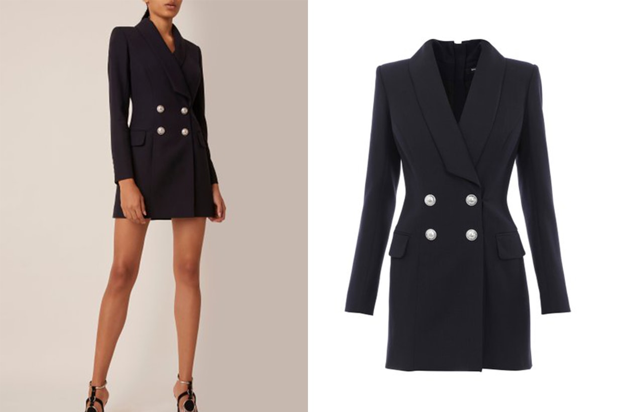 Balmain Double-Breasted Mini Blazer Dress