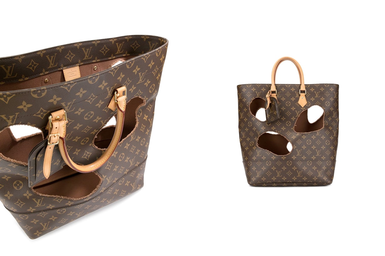 louis vuitton COMME des GARÇONS monogram tote prise rise farfetch