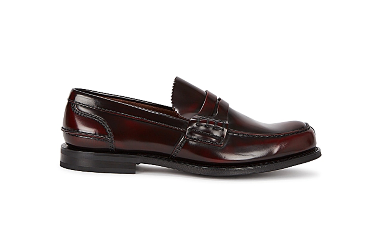 CHURCH'S Tunbridge chestnut leather penny loafers