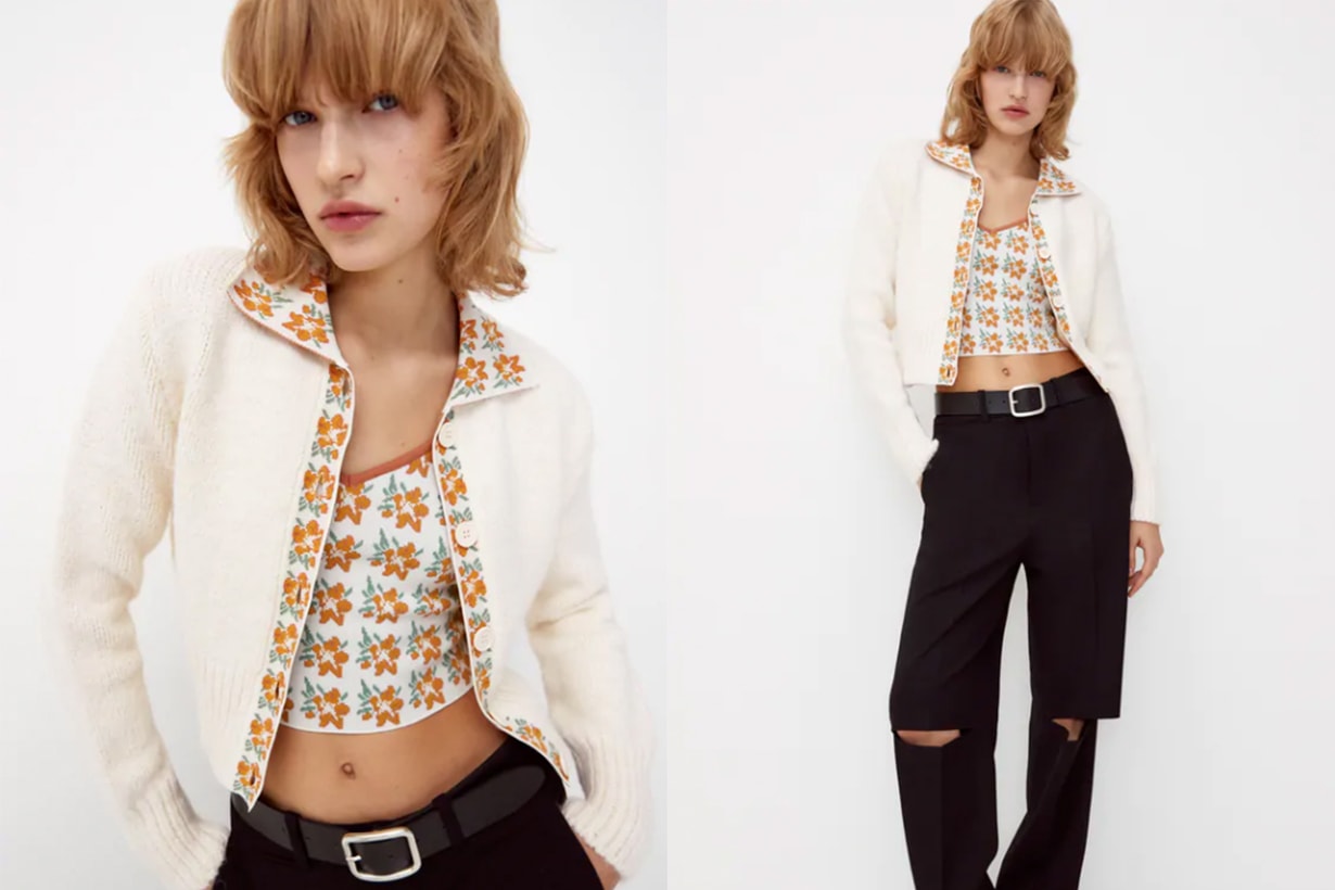 CONTRASTING KNIT CARDIGAN