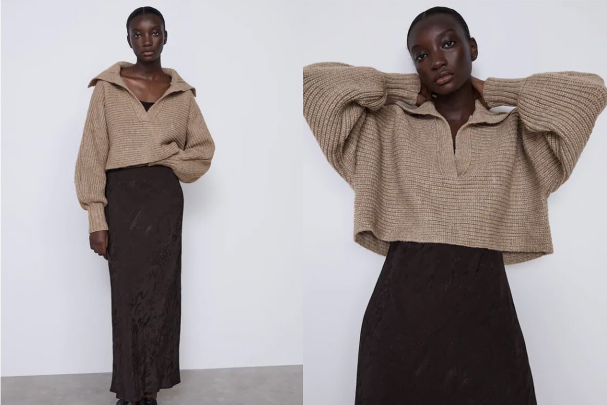 CROPPED KNIT SWEATER