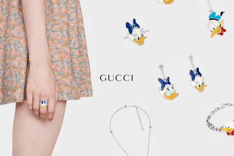 gucci disney donald daisy duck 2020 fw ring earring necklace bracelet