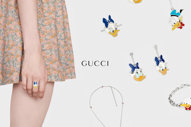 gucci disney donald daisy duck 2020 fw ring earring necklace bracelet