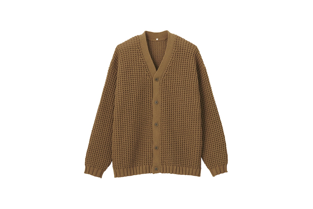 Muji labo Waffle Knit Cardigan 2020 fw