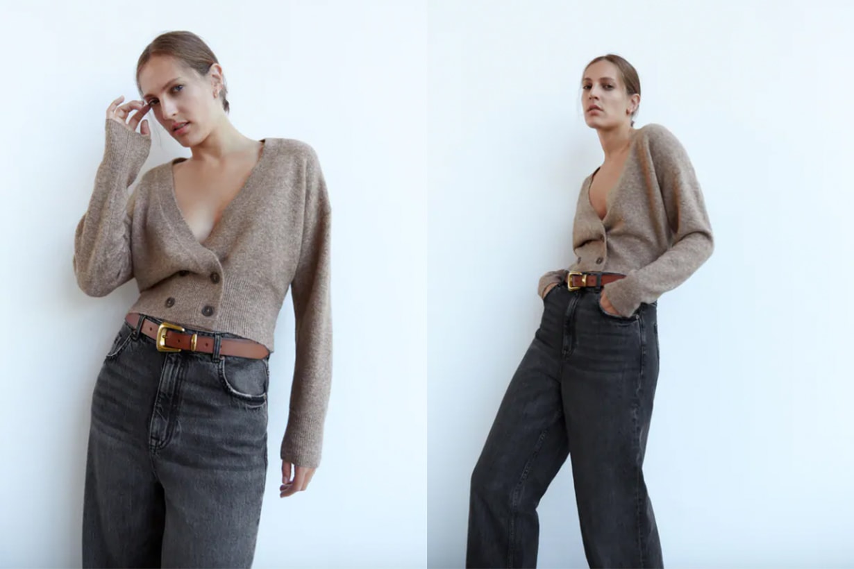 DOUBLE-BREASTED BUTTONED KNIT CARDIGAN