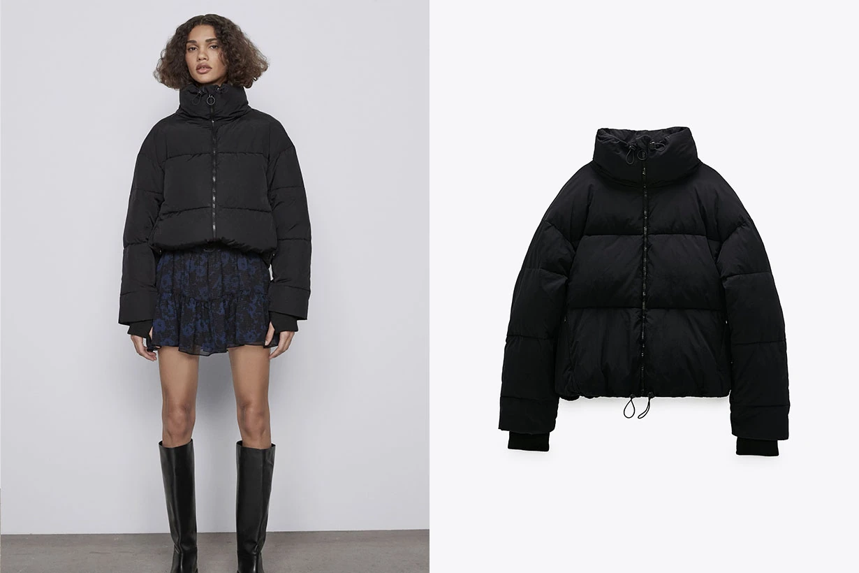 zara puffer jacket puffer gilet 2020 fw fashion trend