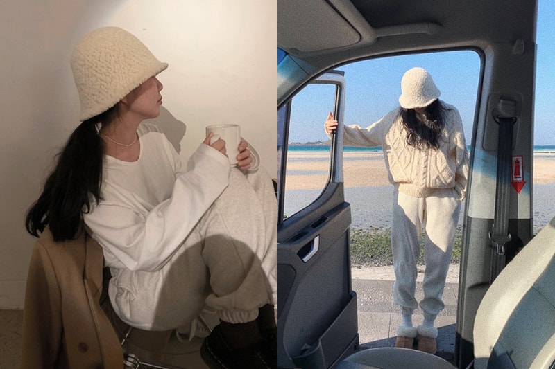 Korean girl bucket hat 2020 fw instagram