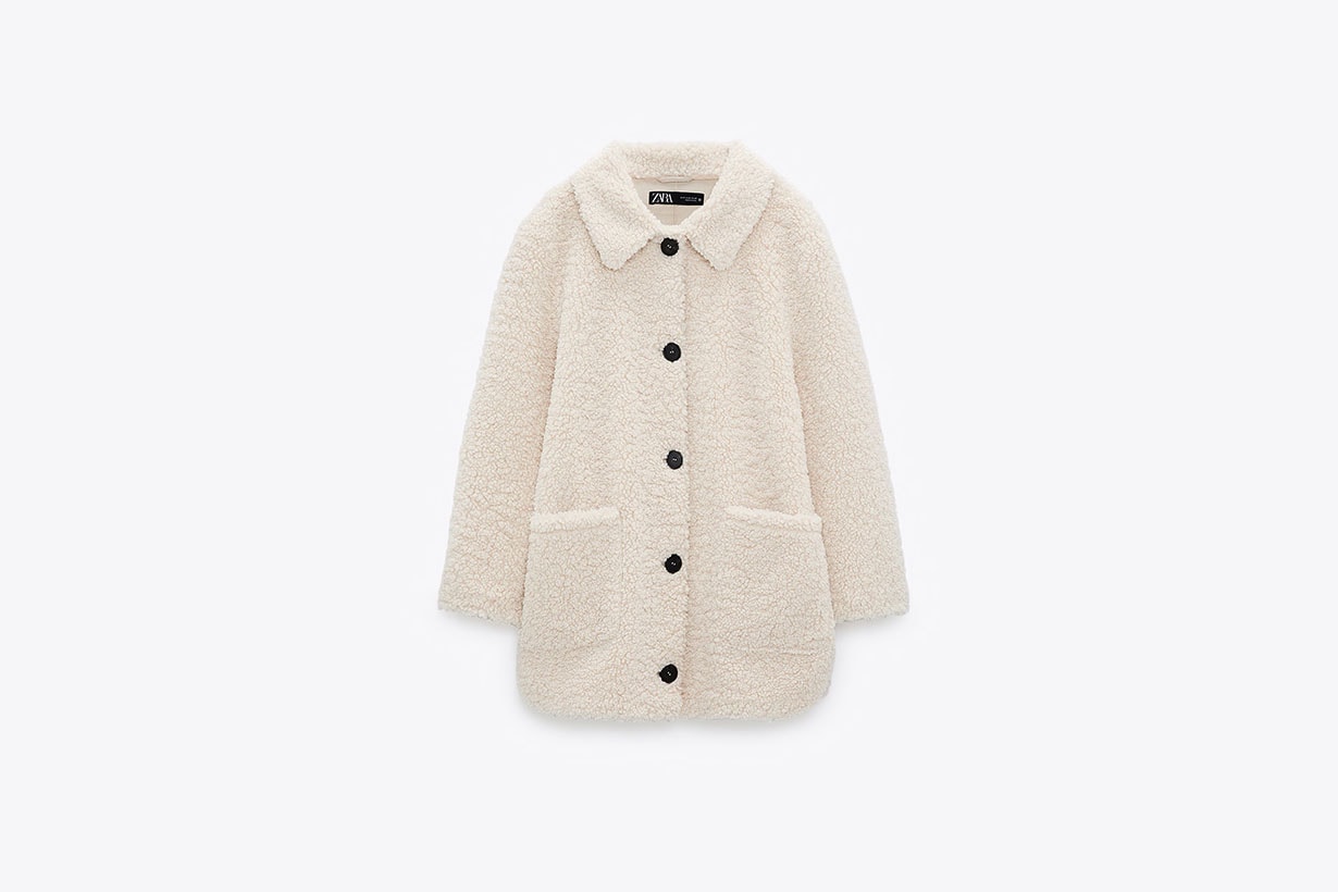 zara FAUX SHEARLING COAT 2020 fw