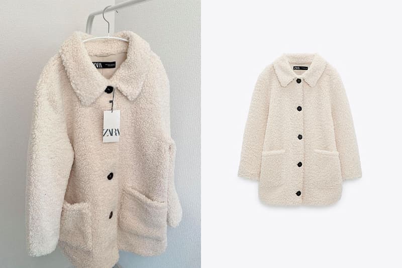 zara FAUX SHEARLING COAT 2020 fw