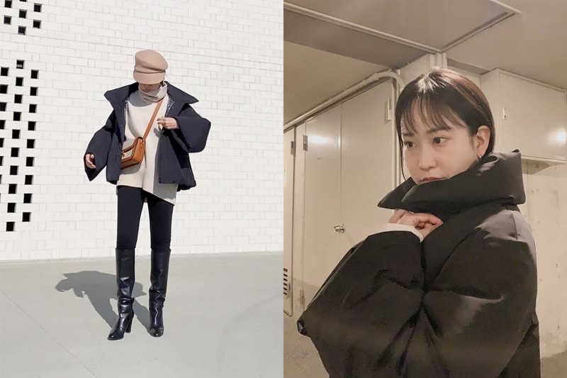 uniqlo +j plus j down jackey hybrid japanese girl