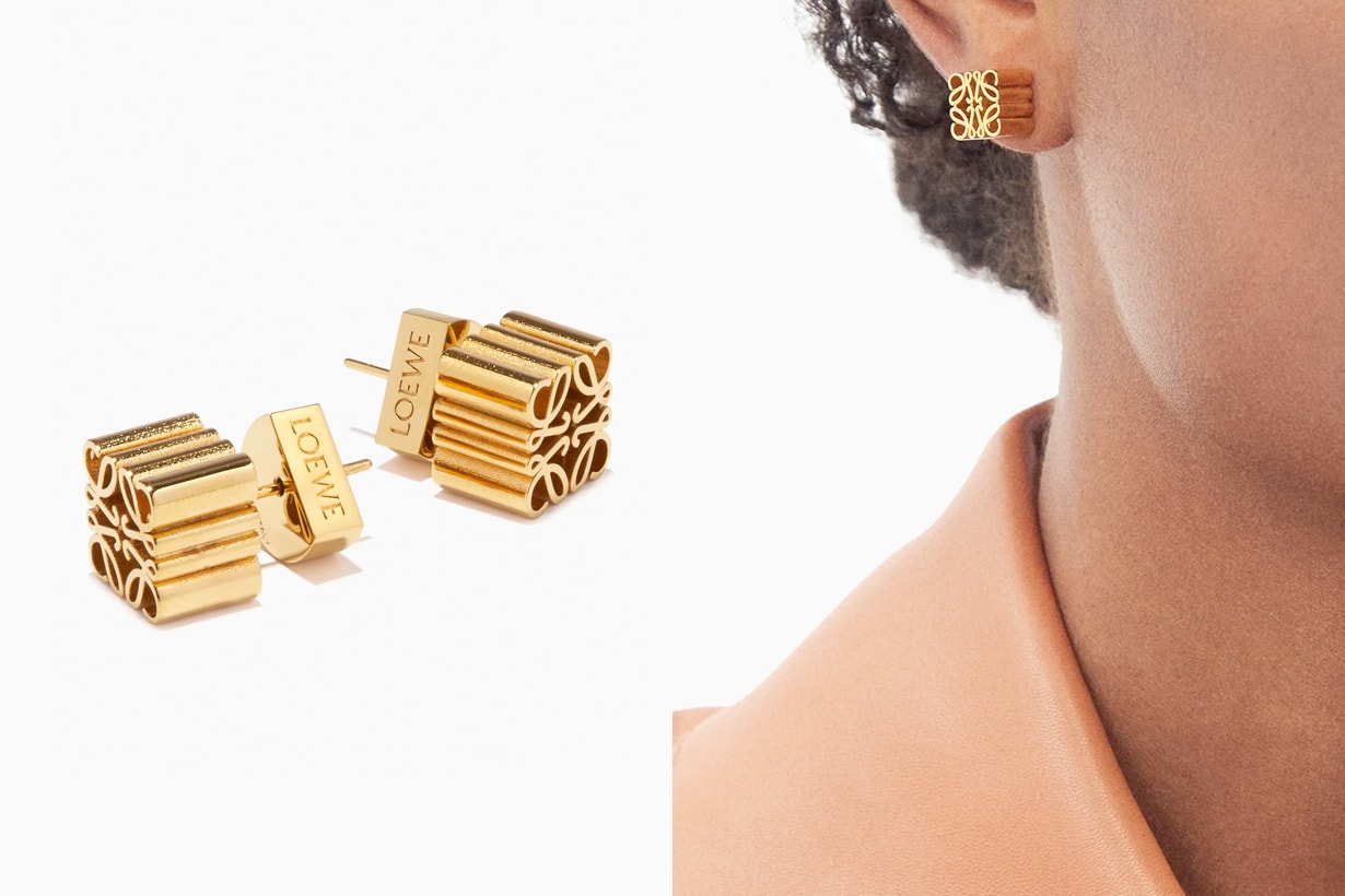 loewe logo anagram earrings bracelet necklace