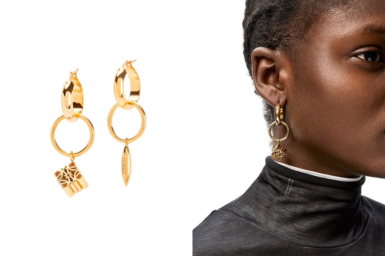 loewe logo anagram earrings bracelet necklace