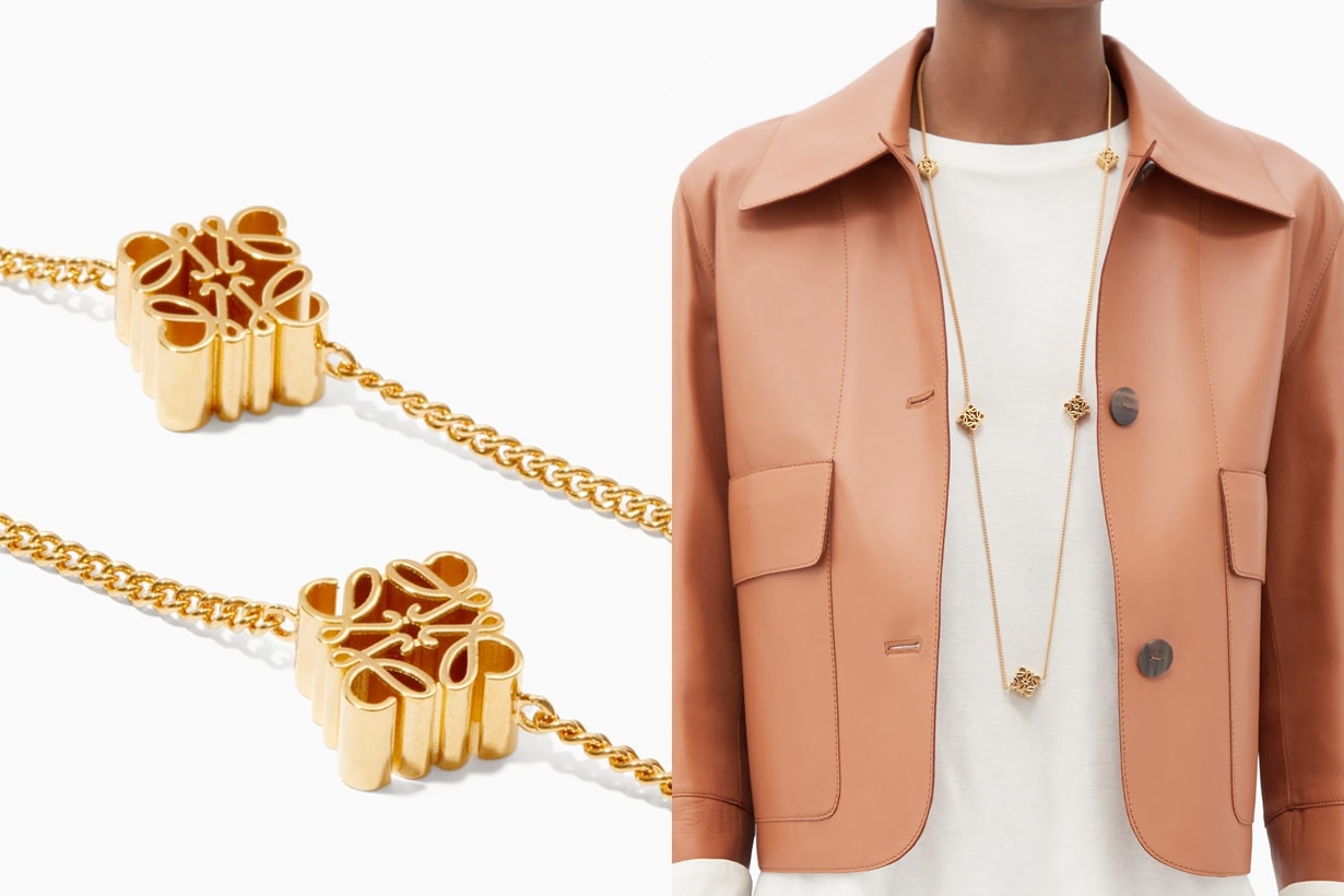 loewe logo anagram earrings bracelet necklace