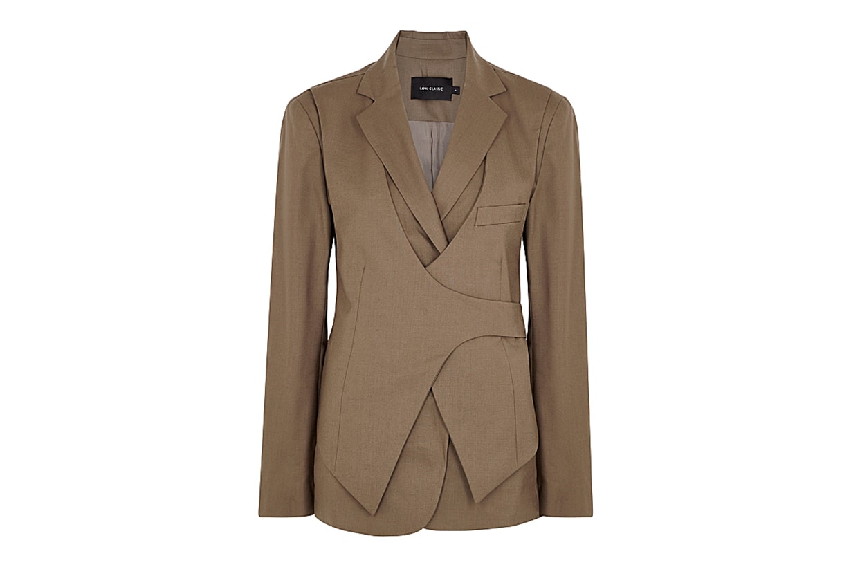 LOW CLASSIC Brown layered wool blazer