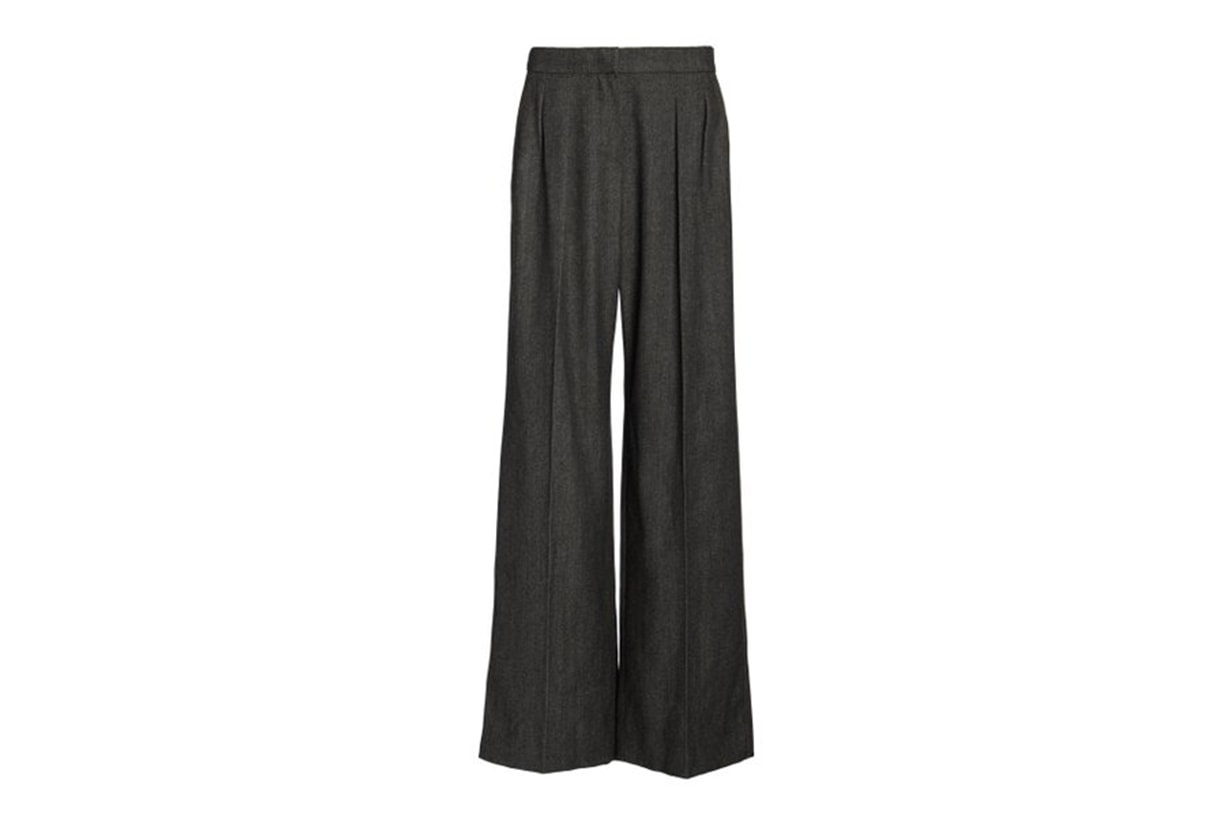 Max Mara Pomez Pleated Wool Wide-Leg Pants