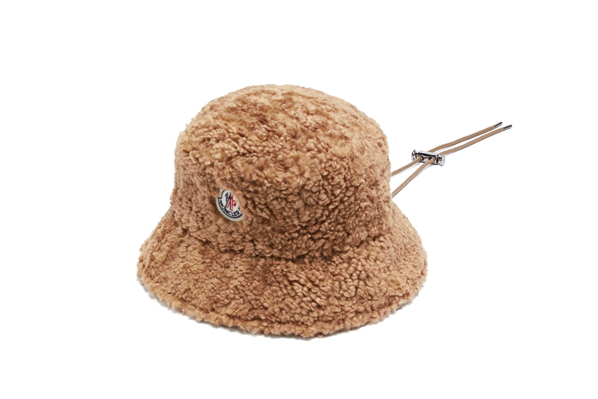 MONCLER Toggle ties faux-shearling bucket hat