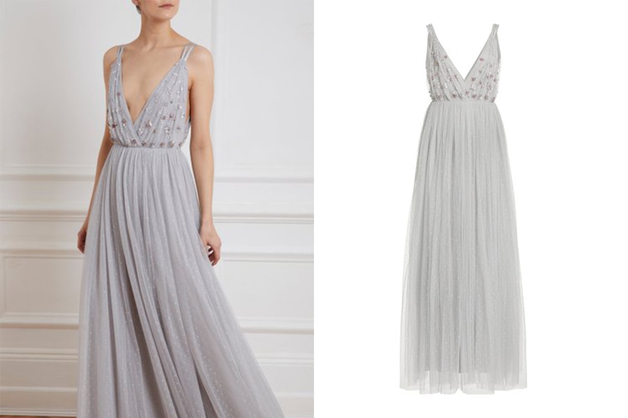 Needle & Thread Neve Crystal-Embellished Tulle Gown