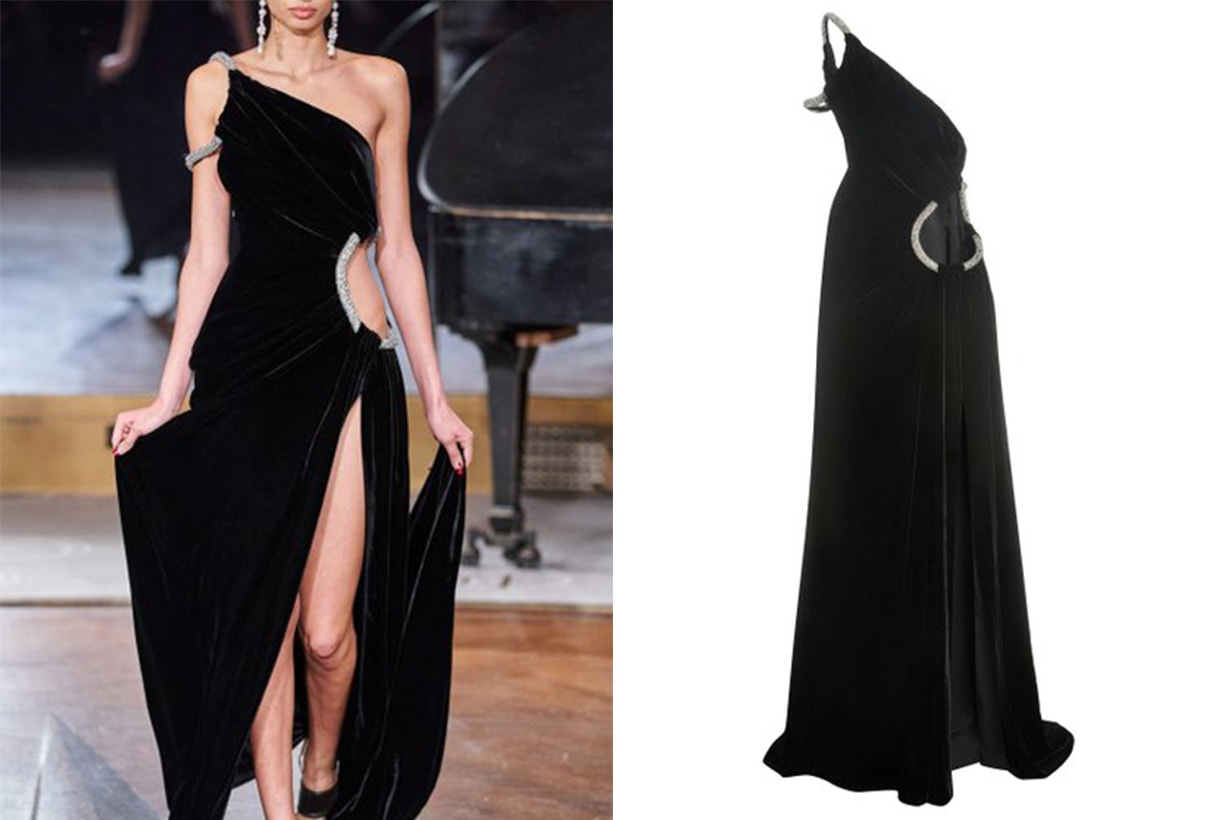 Prabal Gurung Crystal-Embellished Cutout One-Shoulder Gown