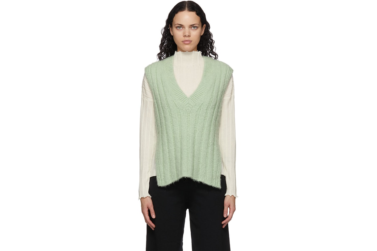 RUS Green Alpaca Burashi Vest