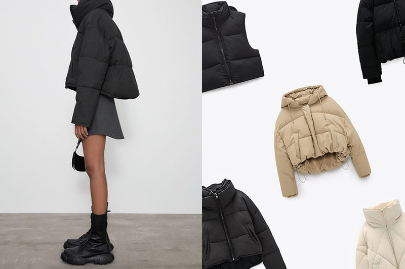 zara puffer jacket puffer gilet 2020 fw fashion trend