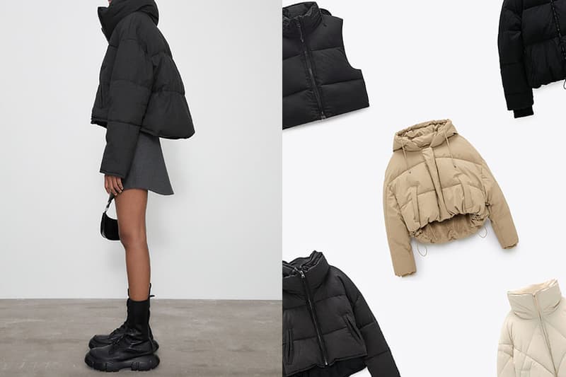 zara puffer jacket puffer gilet 2020 fw fashion trend